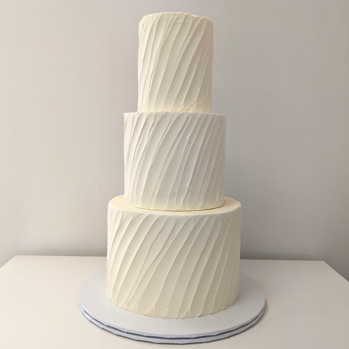 3 Tier White Wedding Cake